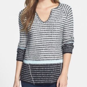 Sanctuary Striped Delila Sweater Gray Size Small